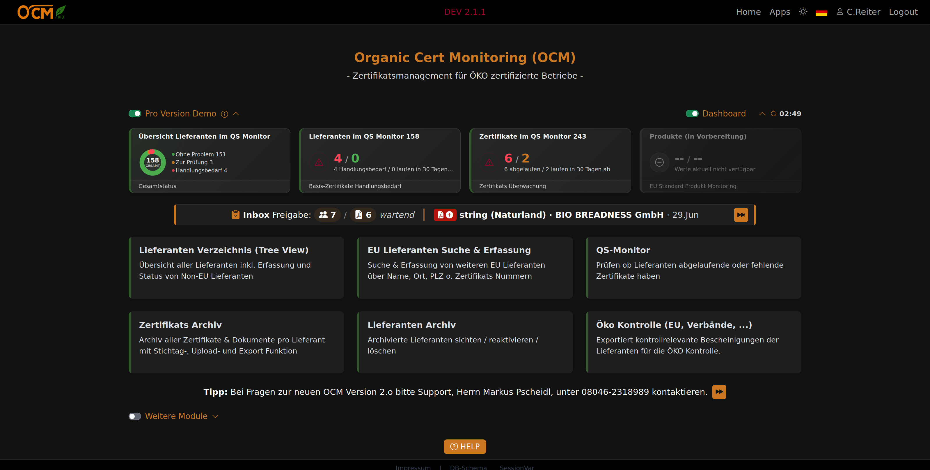 OCM Screenshot 1